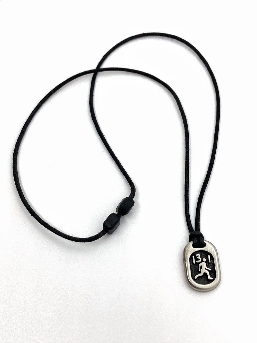 Metal Ice Pewter 13.1 Half Marathon Runner Pendant Adjustable Necklace